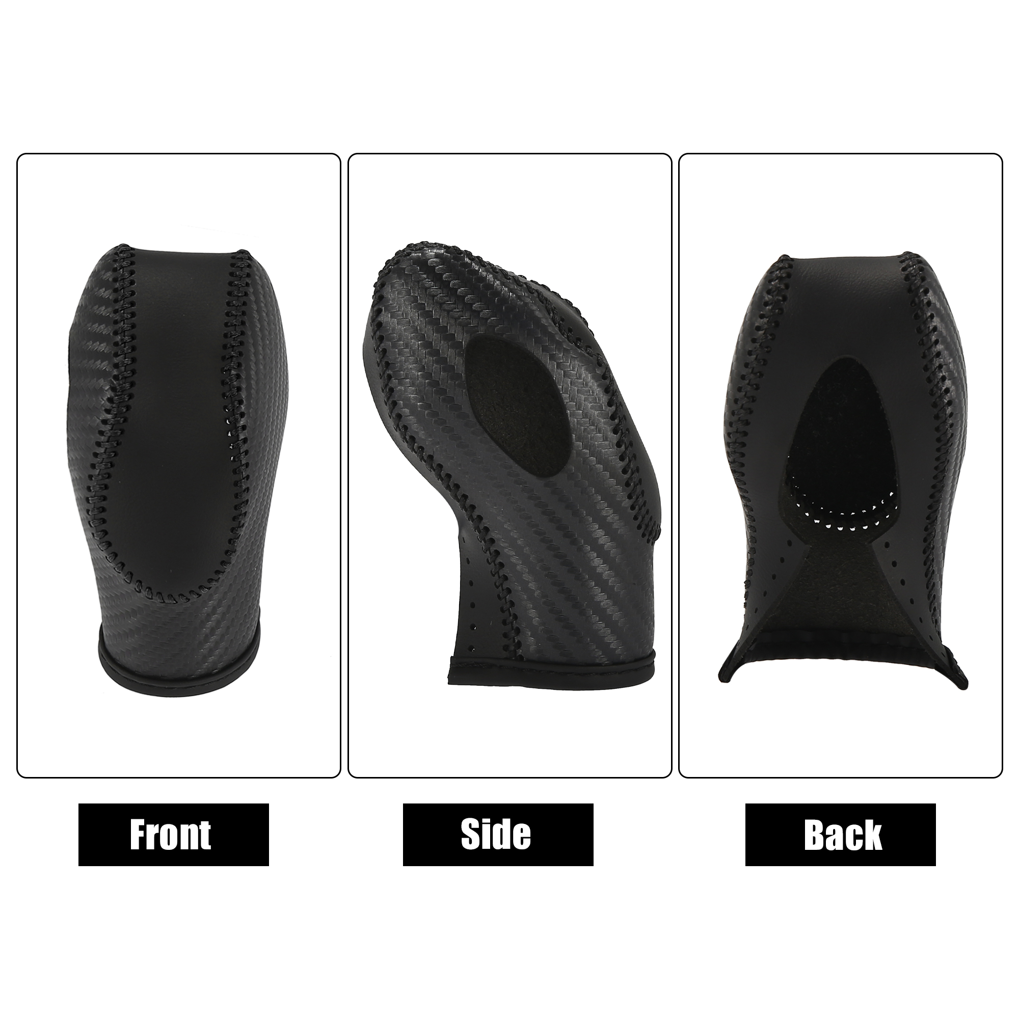 Unique Bargains Car Faux Leather Gear Shift Knob Cover for Ford Focus Escape Fusion Black