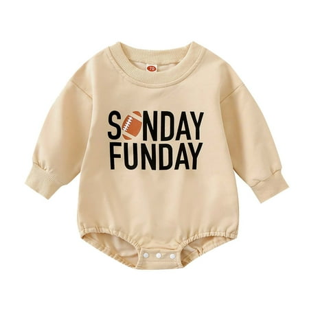 

KaLI_store Bodysuits For Baby Boy Baby Boys Girls Romper Letter Printed Jumpsuit Long Sleeve Bodysuits Infant Funny baby clothes A
