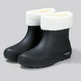thumbnail image 6 of Censtreet Women's Short-Top Rain Boots With Removable Covers Waterproof Comfortable Height-Increasing Heel For Fall And Winter, 6 of 7