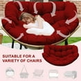 thumbnail image 4 of XXLYY Outdoor Rocking Chair Cushions – 6.3" Thick Waterproof Papasan Egg Chair Pad with Ties, Comfortable Round Seat Cushion for Living Room, Patio, Porch, or Balcony, 4 of 7