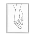 thumbnail image 4 of Stupell Industries Romantic Holding Hands Outline Drawing Loving Couple Graphic Art Gray Framed Art Print Wall Art, Design by Lettered and Lined, 4 of 5