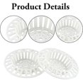 thumbnail image 3 of 2 Pcs Plastic Sink Strainer, White Drain Hair Catcher Hair Plug Hole Sink Filter for Kitchen Bathroom Bathtub Shower, 3 of 5