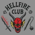 thumbnail image 2 of Netflix Women's Stranger Things Welcome to the Hellfire Club Racerback Tank Top Gray Heather Large, 2 of 4