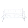 thumbnail image 4 of Twin Size Metal Daybed with Twin Size Adjustable Trundle, Portable Folding Trundle Heavy-Duty Steel Daybed with Pop Up Trundle Bed, 4 of 7