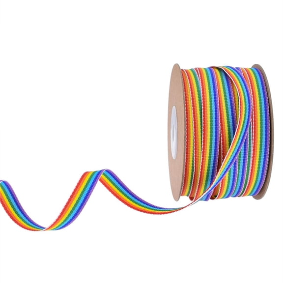 Rainbow Color Ribbon for Making Wedding Bouquet Wreath Package Decorations Gift