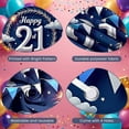thumbnail image 4 of Navy Blue Theme Happy 21st Birthday Banner Silver Decoration 21st Birthday Display Balloon Elements Star Pattern Happy 21 Backdrop for 21st Birthday Party Indoor Decoration Photo Prop, 4 of 4