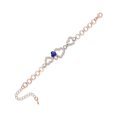 thumbnail image 3 of Pulsera de cadena ajustable con patrón de corazón ahuecado con diamantes de imitación de aleación para mujer, joyería, 3 of 10