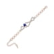 thumbnail image 3 of Pulsera de cadena ajustable con patrón de corazón ahuecado con diamantes de imitación de aleación para mujer, joyería, 3 of 5