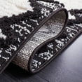 thumbnail image 5 of SAFAVIEH Marrakesh Corie Diamond Polyester Area Rug, Ivory/Anthracite, 5'3" x 7'6", 5 of 8