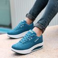 thumbnail image 5 of Puntoco Women Sandals Clearance，Women Casual Sport Walking Flats Height Increasing Swing Wedges Shoe Blue, 5 of 8