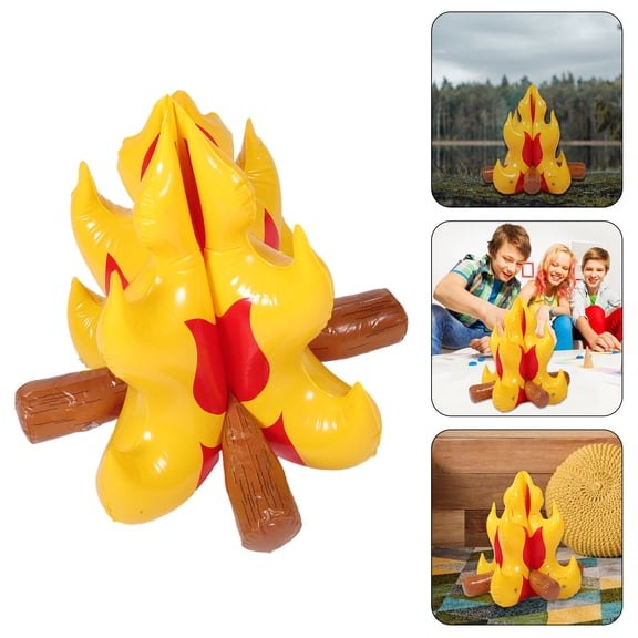Hemoton 2pcs Inflatable Campfire Artificial Campfire Party Decoration Camping Props