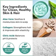 Nurture Rinse-Free Body Wash & Shampoo, 8 oz No-Rinse Waterless Cleansing Foam with Aloe Vera for Hair & Body, Sensitive Skin, Women & Elderly, 3 Pack