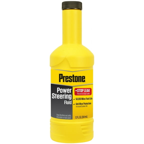 Prestone Power Steering Fluid Plus Stop Leak, 12 oz