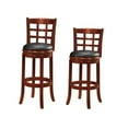 thumbnail image 3 of Boraam Industries Kyoto Black Wood 24-inch Swivel Stool Cherry Cherry Finish, 3 of 4