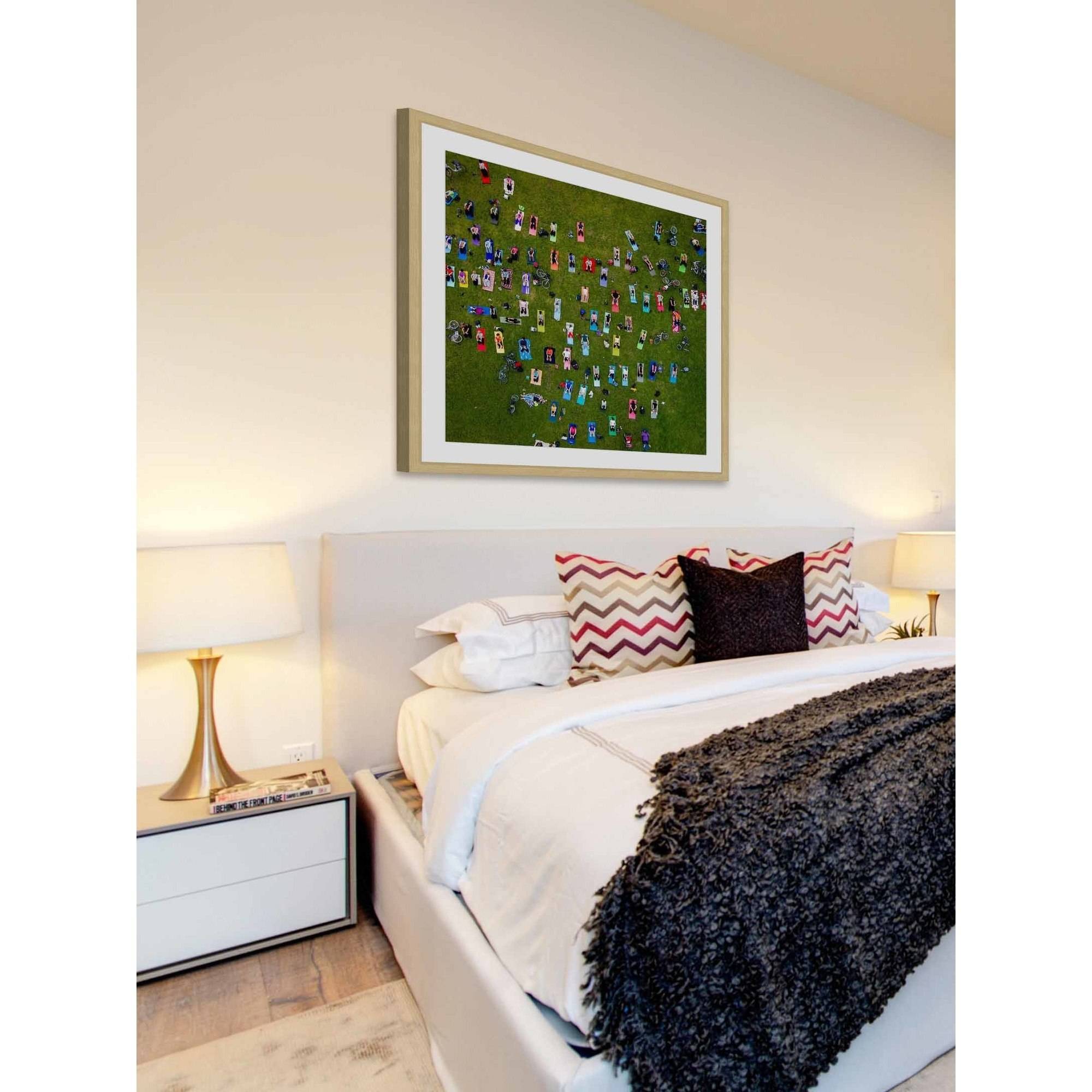 Marmont Hill "People on Towels" by Karolis Janulis Framed Painting Print