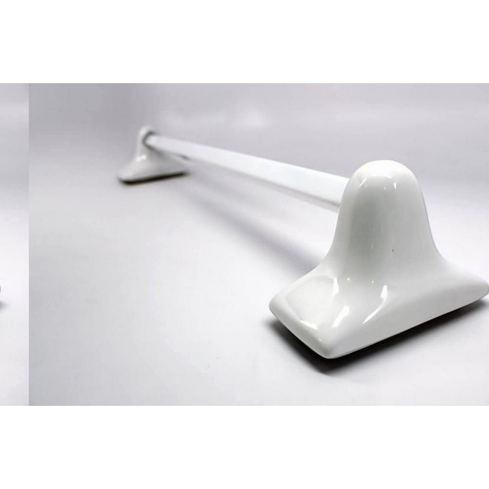 GlazeGrip Ceramic Towel Bar Kit White Bathroom Accessory for Non Flat Surfaces Walmart