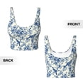 thumbnail image 5 of Lsque Vintage Floral Birds Printed Women'S Sports Bra, Compression, Moisture Wicking, High-Impact Sports Bra For Women,Supportive sports bra-Small, 5 of 9