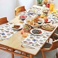 thumbnail image 2 of Colorful Mushroom Cartoon White Pattern Summer Placemats Table Placemats Set Of 4-Linen Kitchen Washable Placemats Table Mats 11.8"x17.7" Non-Slip Heat Resistant, 2 of 6