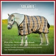 thumbnail image 3 of Jeffers Pony Poppins Solaris 1200 Denier Turnout Blanket, 240 gram Polyfill, Brown & Cream Plaid 63" - Waterproof, Breathable Horse Blanket - Ideal Protection for Winter, Wind & Rain, Medium weight, 3 of 8