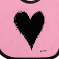 thumbnail image 4 of Inktastic Stitched Black Heart Boys or Girls Baby Bib, 4 of 4