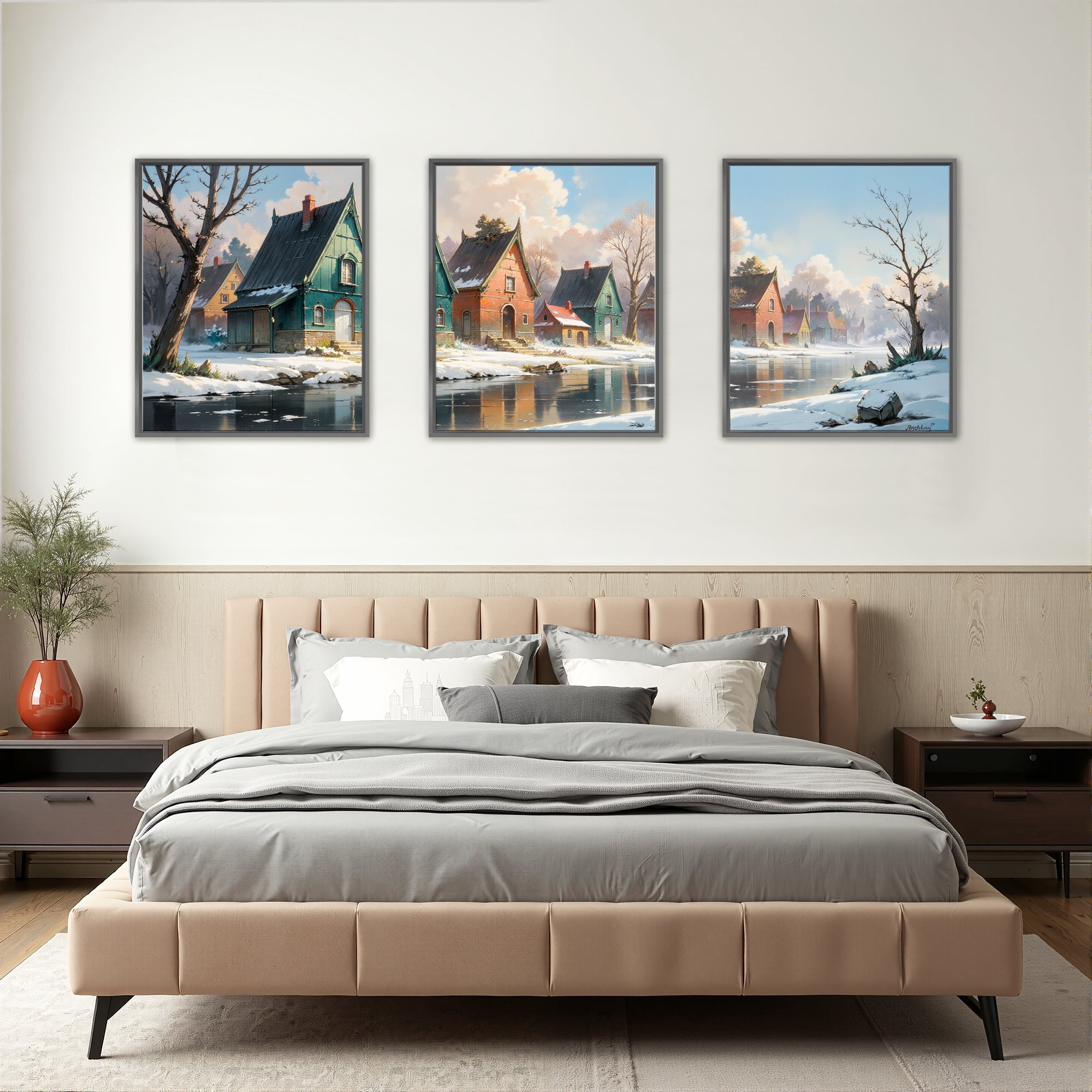 MAYEERTY Modern Abstract Wall Art Painting, Living Room Decor, Black Aluminum Alloy Frame, 7.87"x9.84"