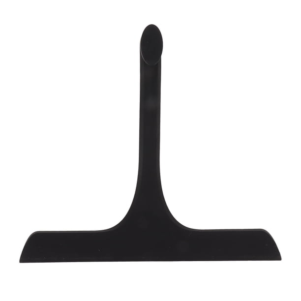 Limpiador de vidrio con mango antideslizante, limpiador de ventanas de silicona, escobilla de goma para baño, ventanas, espejo de cocina, negro