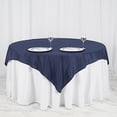 thumbnail image 4 of BalsaCircle 70" x 70" Square Polyester Tablecloth Navy Blue, 4 of 8