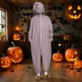thumbnail image 2 of Rohuuque Men's and Women's Festive Onesie Animal Dress Up Christams Jumpsuits One-Piece Pajama with Hood and Pocket Lounge Wear Purple, 2 of 9