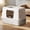 White, variant on Riwcyla stainless steel cat litter box, enclosed hooded cat toilet, dual access cat litter box, anti-splash litter container, odor resistant cat box, large cat litter box easy clean steel base