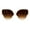 tortoise brown, variant on Womens Retro Designer Fashion Half Rim Cat Eye Mod Sunglasses Tortoise Brown