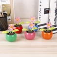 thumbnail image 3 of Fashion Car Ornament Solar Powered Cartoon Vibrant Ornamental Gifts Automobile Dashboard Dancing Flower Swinging Toy For Friend, 3 of 7