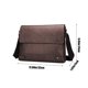 thumbnail image 3 of Textured Leather Crossbody Shoulder Bag | Adjustable Lightweight Strap | Spacious Multi-Compartment Handbag | Travel Work Daily Use | Coffee Brown | 33x24x5 cm | 1 Pc, 3 of 6