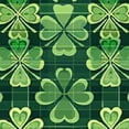 thumbnail image 6 of BANET  St Patricks Round Tablecloths Green Shamrocks with Plaid Circular Table Cover Washable Polyester for Dining Table, Buffet Parties and Camping 31"-35, 6 of 8