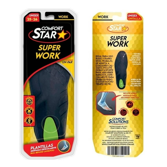 Plantilla Comfort Star Talla 25 a 26 Vino 1 Par