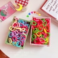 thumbnail image 2 of 100 Piezas Lazos del Pelo del Bebé Donas para Cabello Ligas para Peinar el Cabello Coletas Elásticas para el Pelo Gomas Elásticas de Colores Lazos para el Cabello, 2 of 5