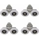 thumbnail image 1 of Rodillos para puerta de ducha doble Rodillos para puerta de ducha Rodillos deslizantes Rodillo de ducha de repuesto para puerta de baño, Piezas de repuesto para baño 19 mm 4 PCS, 1 of 4