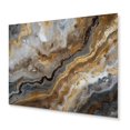 thumbnail image 2 of Designart "Marble Essence Gold and Grey I" Abstract Marble Metal Wall Decor, 2 of 5