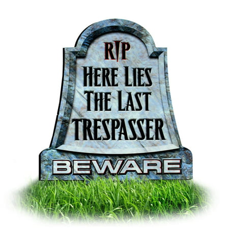 Metal Tombstone Lawn Sign | Halloween Decorations for Yard | Headstone - Graveyard
