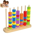 thumbnail image 1 of WUSUOWEI 1PC Color Stack Game with Racks and Rings,Color Challenge Game,Fast Color Stacking Puzzle Game,Family Board Game,Quick Thinking Stacking Challenge,Training Fun for Interactive Play, 1 of 8