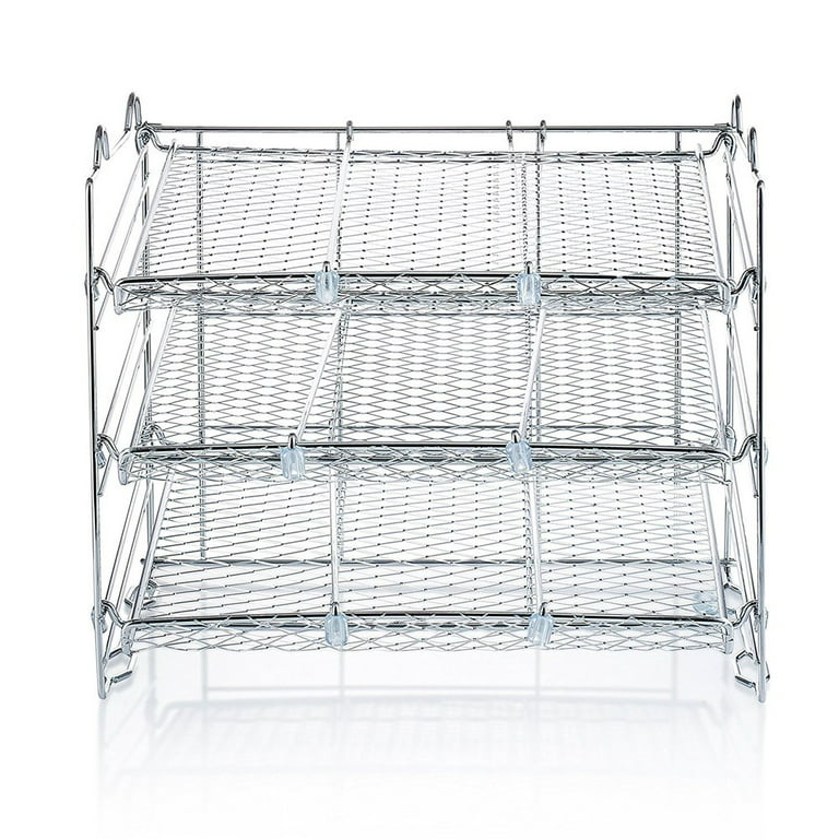 Sagler Chrome Stackable Can Organizer, Can Rack Holds up to 36