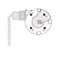 thumbnail image 5 of Zing Ear ZE-268S1 3 Speed 4 Wire Fan Switch 3 Way Rotary Speed Control Pull Chain Switch 6A125VAC 3A250VAC for Ceiling Fans - Nickel, 5 of 5