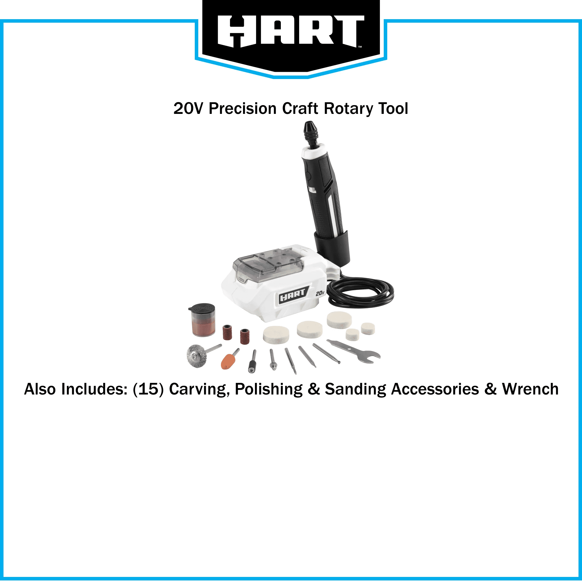 HART 20-Volt Precision Craft Rotary Tool (Battery Not Included)