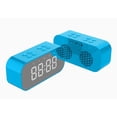 thumbnail image 4 of Bluetooth Speaker with Digital Clock,Alarm Clock for Bedroom/Office,LED Digital Alarm Clock,Large Display Easy to Read Across,Makeup Mirror Multi-Function Desk Clock for Heavy Sleepers Adults(Blue), 4 of 4