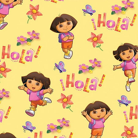 Creative Cuts Fleece 60" wide, 1.5 yard cut fabric, Dora the Explorer