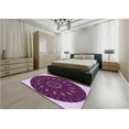 thumbnail image 5 of Ahgly Company Machine Washable Indoor Rectangle Transitional Orchid Purple Area Rugs, 6' x 9', 5 of 7