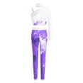 thumbnail image 4 of vastwit Kids Girls 2 Piece Sports Outfit Long Sleeve Crop Top and Leggings Workout Set for Dance Gymnastics Yoga Purple 8, 4 of 5