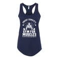 thumbnail image 2 of Dwight Schrute's Gym for Muscles Pop Culture Ladies Racerback Tank Top, Navy, X-Large, 2 of 3