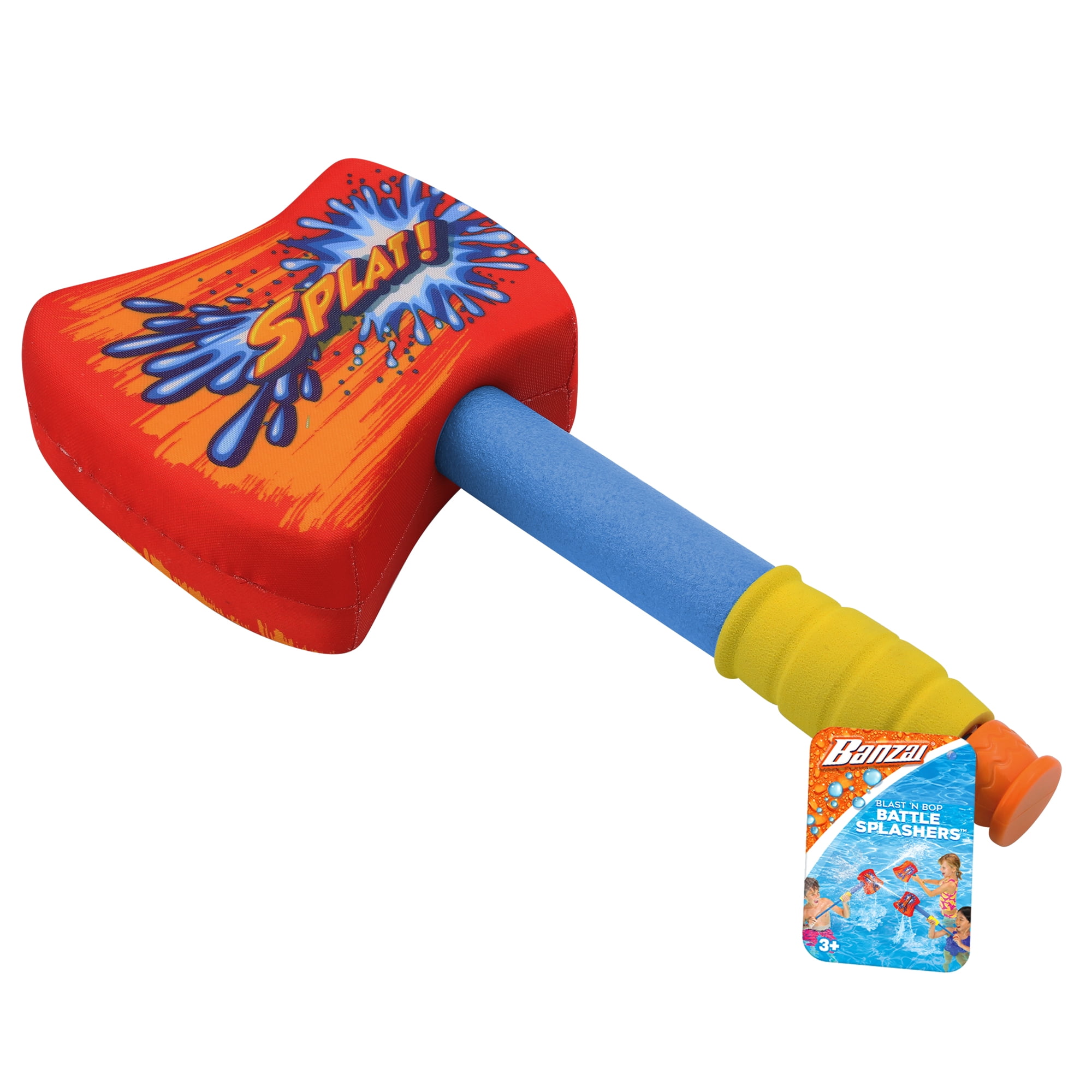 Banzai Foam Pool Blaster Splash Toy Blast ‘N Bop Battle Axe Splashers, Multi-Color, Age 3+