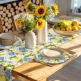 thumbnail image 4 of Botanical Lemon Round 13 Inch Placemats Set of 8, Spring Countryside Floral Blue Tile HeatResistant Non Slip Place Mats for Dining Table, Wipeable Braided Kitchen Table Mats for Housewarming, 4 of 9