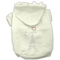 thumbnail image 1 of Paris Rhinestone Hoodies Cream Xxl (18), 1 of 1